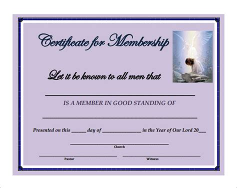 20+ Church Certificate Templates Free Printable Sample Designs