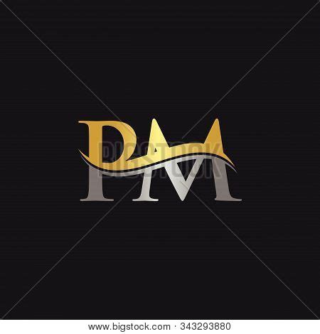 Gold Silver Letter Pm Vector Photo Free Trial Bigstock