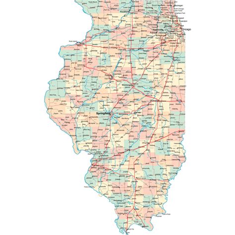 Illinois Road Map - IL Road Map - Illinois Highway Map Highway Map ...