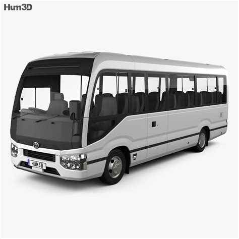 Toyota Coaster Deluxe Bus 2016 3d Model Vehicles On Hum3d