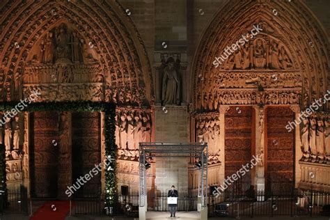 Opening Ceremony Notredame De Paris Cathedral Editorial Stock Photo