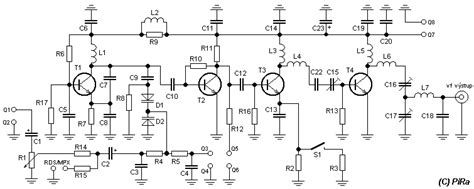 1W Portable PLL Transmitter Signal Processing Circuit Diagram