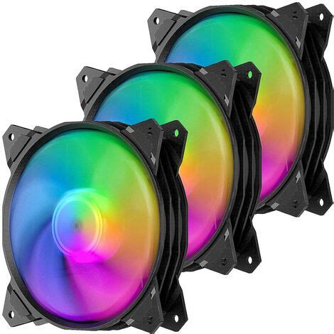 Mm Pin Led Rainbow Ventilateur Pour Bo Tier Pc Ultra Silencieux