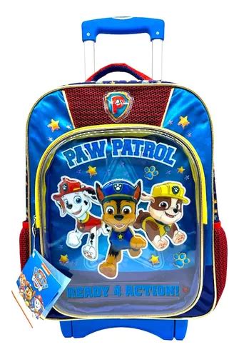 Mochila De Carrito Paw Patrol Primaria Original Oferta Envío gratis