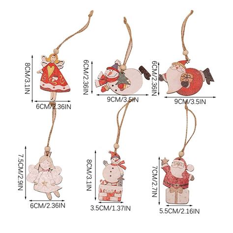 2pcs Christmas Wooden Pendant Decoration Creative Wooden Crafts Deer Old Man Snowman Color