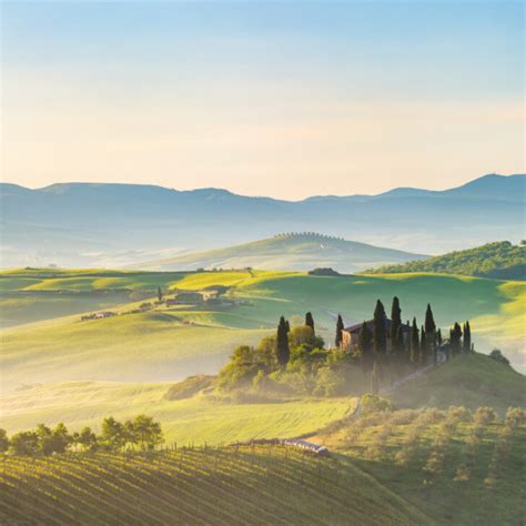 Foggy Landscape In Tuscany Italy Travel Off Path