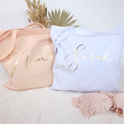 Bridesmaid Tote Set Of 6 7 8 9 You Choose Qty Bridesmaid Tote Bag Set Of 6 7 8 9 Maid Of