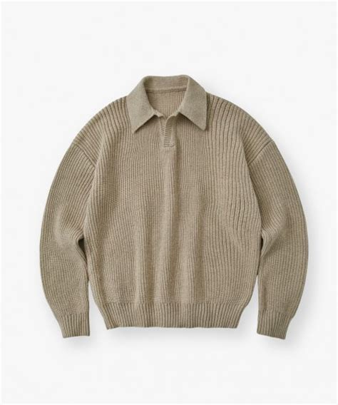 Musinsa Lafudgestore Loose Fit Open Collar Wool Knit Light Brown