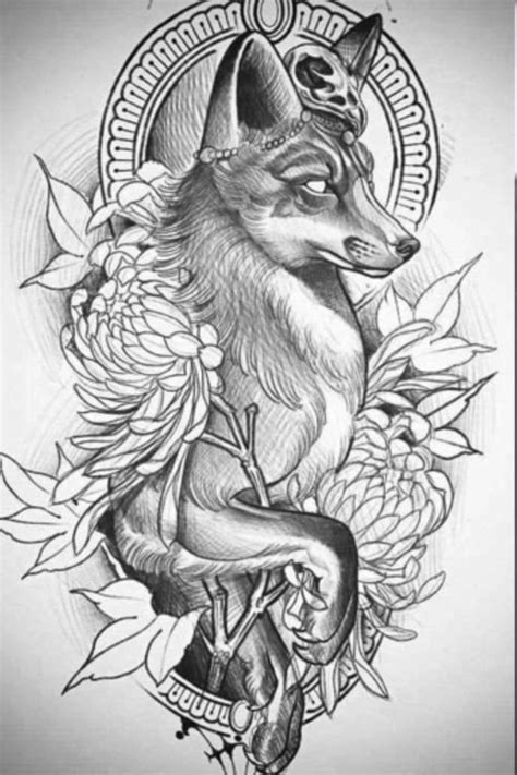 tattoo design | Tattoo designs, Fox tattoo, Fox tattoo design