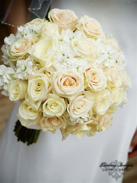 Classic Cream Colored Rose Bridal Bouquet Lasting Images Photography