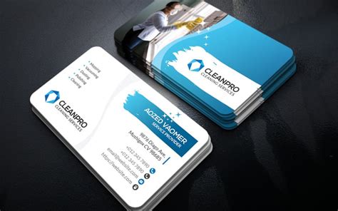 Cleaning Business Card Template 296595 TemplateMonster