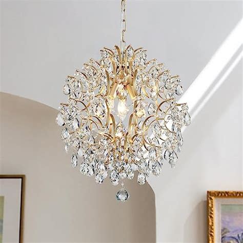 BESTIER Lustre pendente moderno dourado cristal gota de chuva luminária