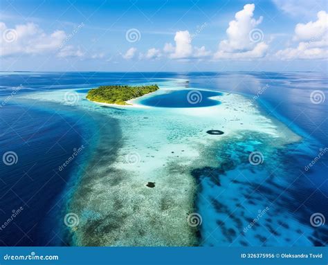 Paradise Atolls With Azure Water And Coral Reefs The Beautiful Nature