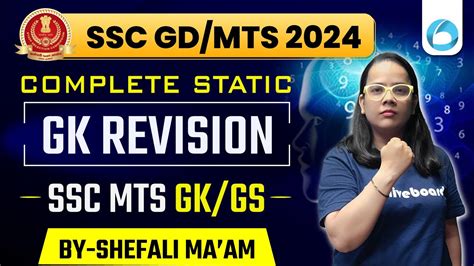 SSC GD MTS 2024 Static GK Complete Revision SSC GD Static GK 2024