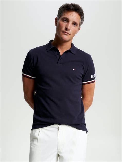 Hilfiger Monotype Slim Fit Polo Polo Shirts Tommy Hilfiger