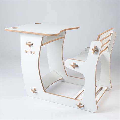 Kids Desk - White & Wood | Desks – e-WOOD Collection