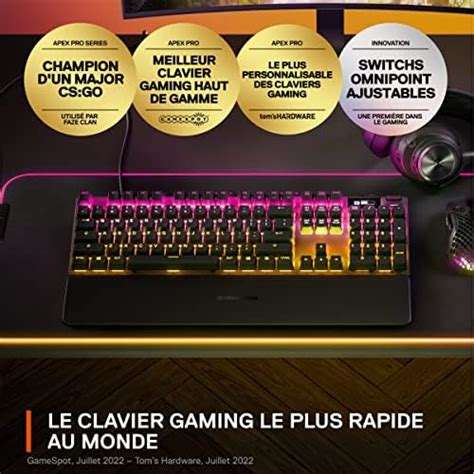 SteelSeries Apex Pro Clavier de Gaming Mécanique Switch à