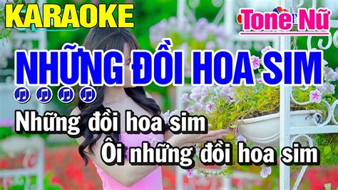 Karaoke Nh Ng I Hoa Sim Tone N Nh C S Ng Karaoke C Ng Tr Nh Youtube