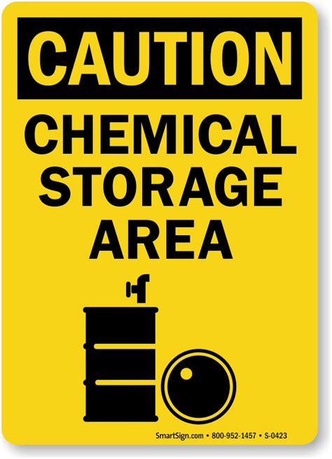 Chemical Storage Signs | Chemical Storage Area Signs