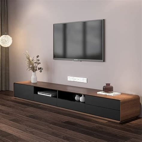 Povison Donicy Modern Solid Wood Tv Stand Lowline Media