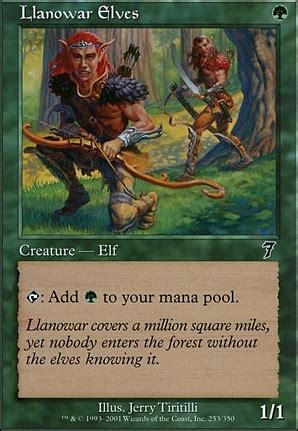 Llanowar Elves 7th Edition Foil Card Kingdom