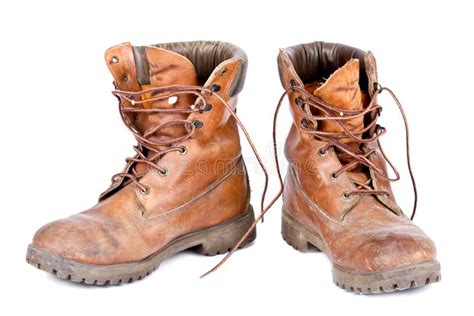 Dirty Work Boots With Mud And Scratches Stock Photo Image Of Filthy