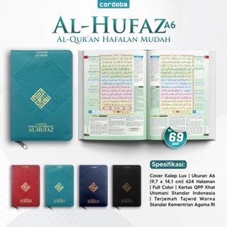 Jual Alquran Hafalan Al Hufaz A Cover Kalep Resleting Blok Warna