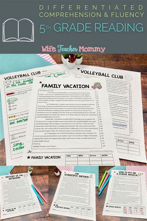 5th Grade Reading Fluency Passages With Comprehension Questions Printable Reading Fluency