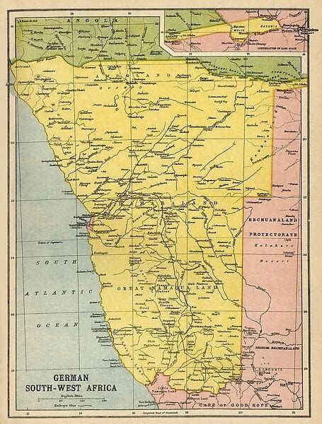 Map of German South West Africa, First World War, (c1920) (Photos ...