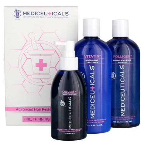 MEDIceuticals Women's Advanced Hair Restoration Kit for Fine, Thinning ...