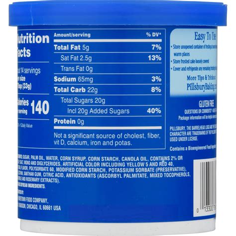 Pillsbury Creamy Supreme Cream Cheese Frosting 16 Oz Tub