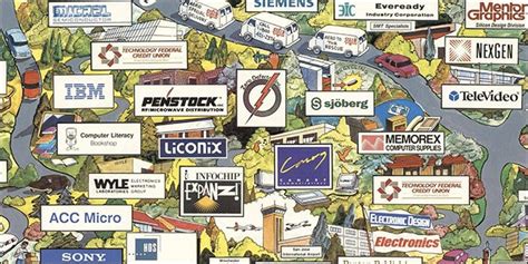 Check Out This Map of Silicon Valley Companies in 1991