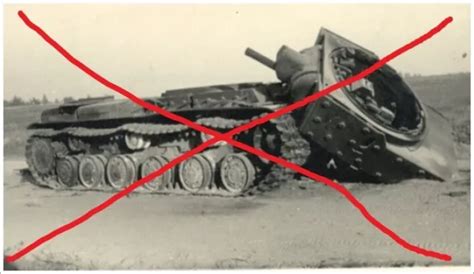 Foto Photo Panzer Tank Ww K O Kv Turm Abgesprengt Eur