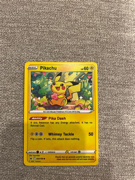 Pikachu basic rare card, Hobbies & Toys, Toys & Games on Carousell