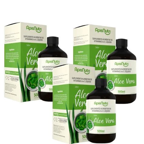 Kit Aloe Vera Ml Apisnutri Infinity Vitaminas E Suplementos