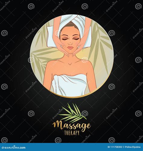 Vector Illustration On The Theme Of Massage Therapy Stock Vector