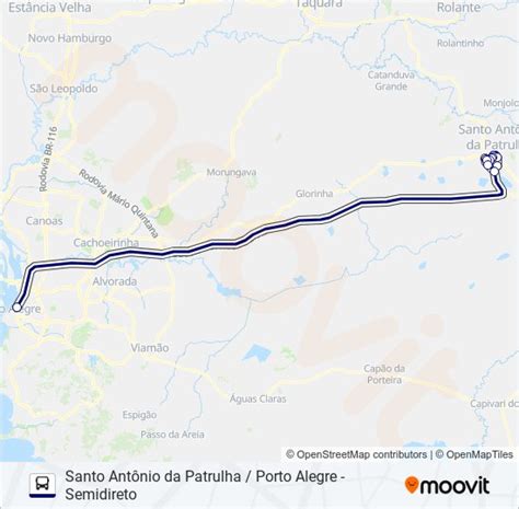 W Santo Ant Nio Da Patrulha Porto Alegre Semidireto Route Schedules