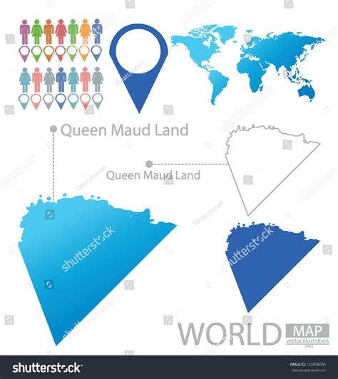 Queen Maud Land World Map Vector Stock Vector (Royalty Free) 152858096 ...