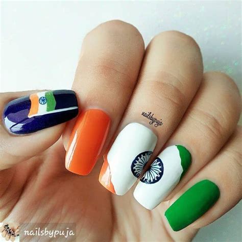 Tricolor Nail Art Designs For Republic Day Independence Day K Fashion