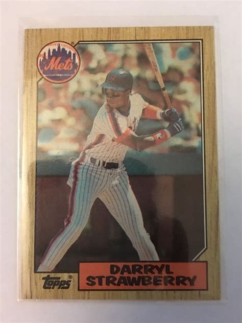 1987 Topps Baseball Darryl Strawberry 460 New York Mets Darryl