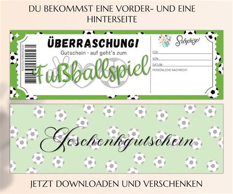 Fu Ball Gutschein Vorlage Zum Ausdrucken Fu Ballspiel Geschenkgutschein