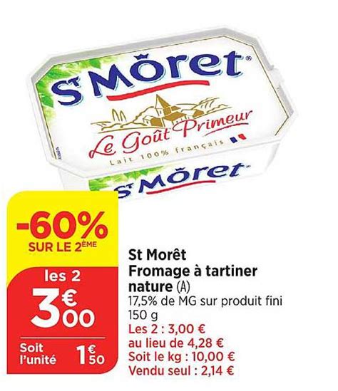 Promo St Mor T Fromage Tartiner Nature Chez Bi Icatalogue Fr