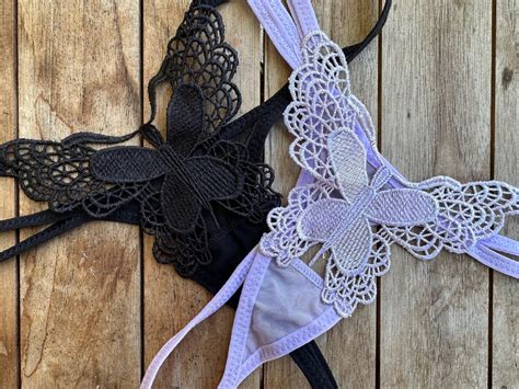 Butterfly Embroidery Mesh Thong Luxury Lingerie For Honeymoon Bridal Bridesmaid Erotic