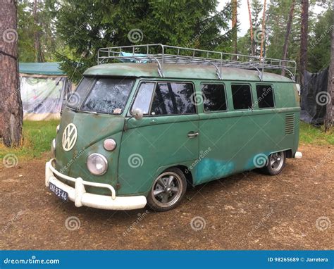 Green Volkswagen Vw Transporter Type 1 Editorial Stock Image Image Of