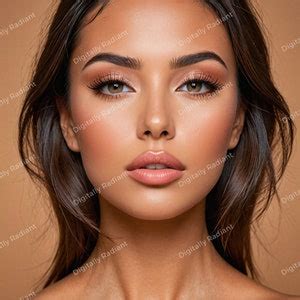 Brunette Latina Model Hispanic Woman Headshot Female Cover Model Woman Portrait Mockup Beautiful