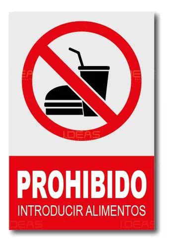 Señal Prohibido Introducir Alimentos Señalética