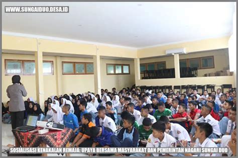 Sosialisasi Kenakalan Remaja Upaya Bersama Masyarakat Dan Pemerintah