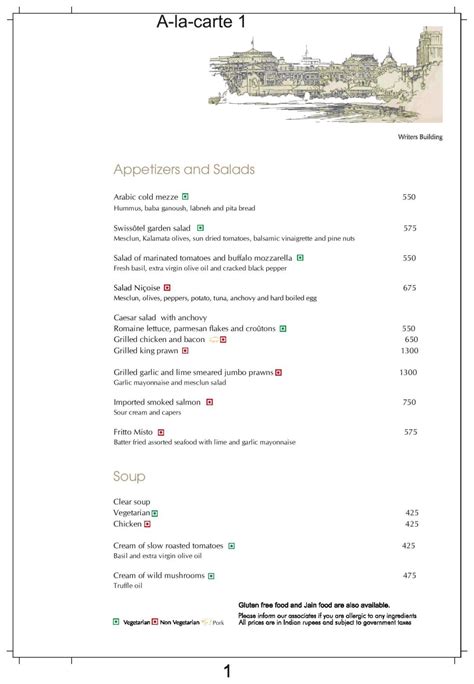 Cafe Swiss Menu Menu For Cafe Swiss Swissotel Kolkata Neotia Vista