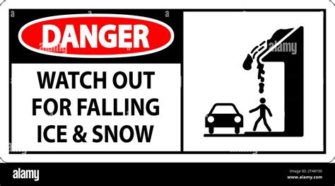 Danger Sign Watch Out For Falling Ice And Snow Stock Vector Image And Art