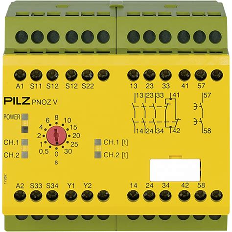 Pilz PNOZ V 30S 24VDC 3N O 1N C 1N O T Monitoring Safety Relay 8A